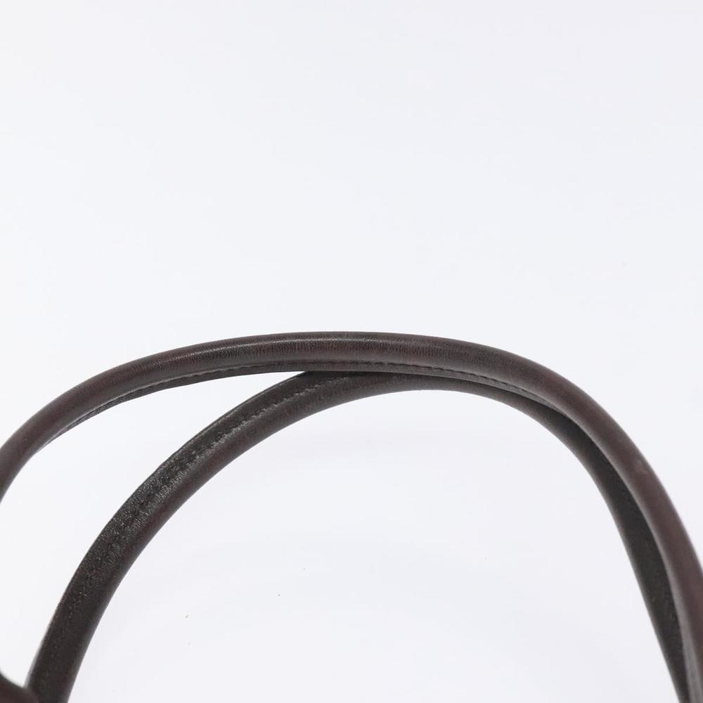 BURBERRY Nova Check Hand Bag Nylon Leather Beige Silver Auth ac3586 - Picture 8 of 16